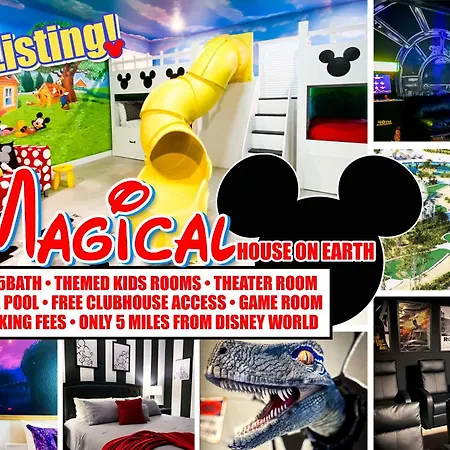 Magical Family Vacation Home Near Disney World At Storey Lake, Star Wars Gameroom, Pool, Theater, Mickey Slide, Sleeps Up To 28